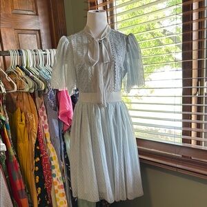 Ivy City Co. Light Blue Lace Dress